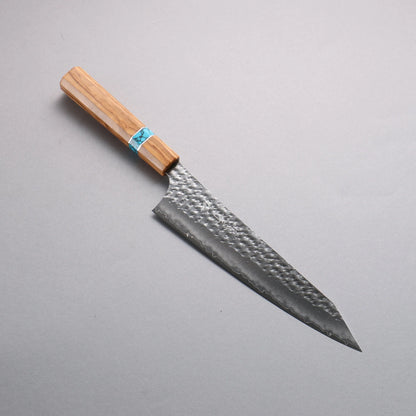 Thương hiệu Yu Kurosaki Ánh Sáng Senko EI SG2 vân búa đục đặc biệt Rèn thủ công Dao đa năng Gyuto 210mm chuôi dao họa tiết cây ô liu (vòng ngọc lam)