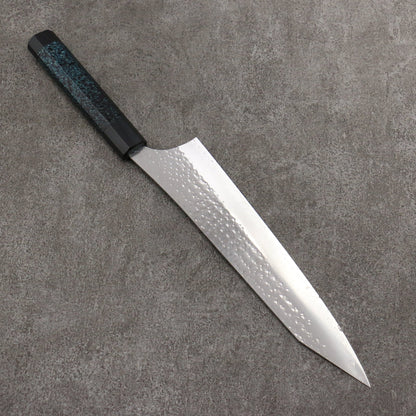 Thương hiệu Yu Kurosaki Senkou Surudo Rantenme thép SG2 vân búa dao rèn thủ công Dao đa năng Gyuto 240mm chuôi dao hoa văn sơn mài chàm tenmoku có kèm bao dao