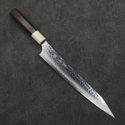 Thương hiệu Yu Kurosaki dòng tia sáng thép SG2 Dao Sujihiki dao rèn thủ công 240MM chuôi dao gỗ quả óc chó (bọc: Nhựa trắng)