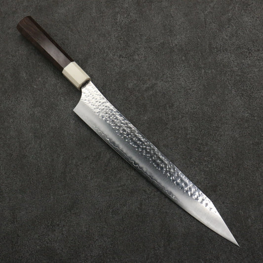 Thương hiệu Yu Kurosaki dòng tia sáng thép SG2 Dao Sujihiki dao rèn thủ công 270MM chuôi dao gỗ quả óc chó (bọc: Nhựa trắng)
