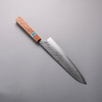 Thương hiệu Yu Kurosaki Giọt sương rơi Shizuku SG2 vân búa dao rèn thủ công dao Nhật Dao đa năng Gyuto 240mm chuôi dao gỗ mộc qua (có vòng màu ngọc lam)