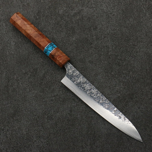 Thương hiệu Yu Kurosaki Shizuku SG2 Hammer Dao Petty Knife 150MM gỗ Quince (có vòng màu ngọc lam)