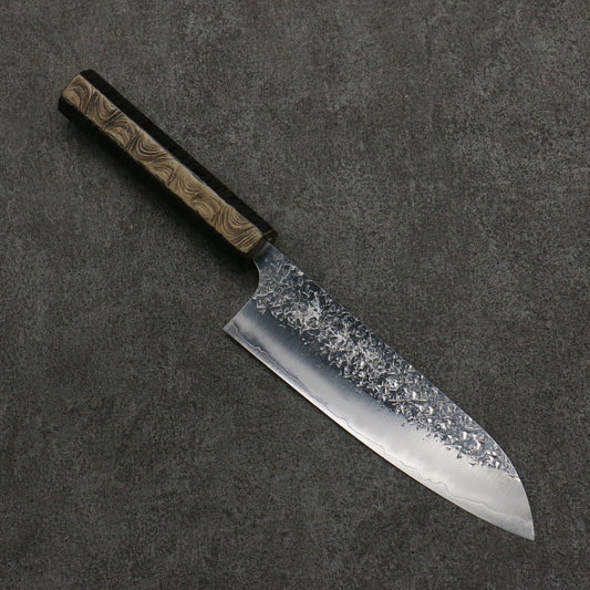 Thương hiệu Yu Kurosaki dòng giọt nước thép SG2 Dao đa năng Santoku dao rèn thủ công dao Nhật Bản 165MM chuôi dao hoa văn sơn mài