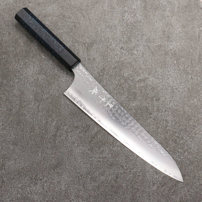 Thương hiệu Yu Kurosaki Senkou Ryu Rantenme thép SG2 vân búa Dao đa năng Gyuto 210mm chuôi dao hoa văn sơn mài chàm tenmoku có bao dao đi kèm