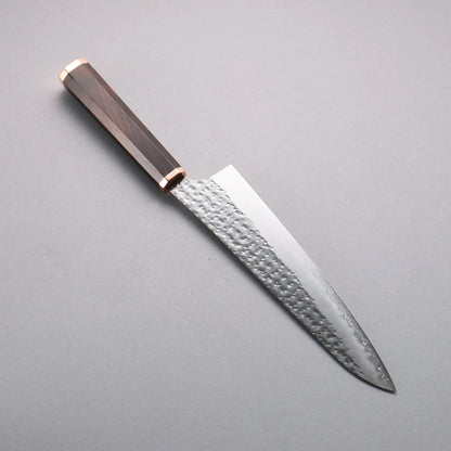 Thương hiệu Yu Kurosaki Senkoryu SG2 vân búa đục đặc biệt Rèn thủ công Dao đa năng Gyuto 210mm chuôi dao gỗ mun (cả hai bánh: đồng)