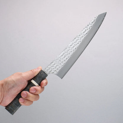 Thương hiệu Yu Kurosaki Senkoryuu thép SG2 vân búa đục đặc biệt Rèn thủ công Dao đa năng Gyuto 210mm chuôi dao gỗ ổn định mẫu cục (vòng trắng)