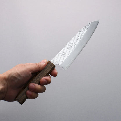 Thương hiệu Yu Kurosaki Senko ryu thép SG2 vân búa dao rèn thủ công Dao đa năng Santoku loại nhỏ 150mm chuôi dao gỗ Sồi