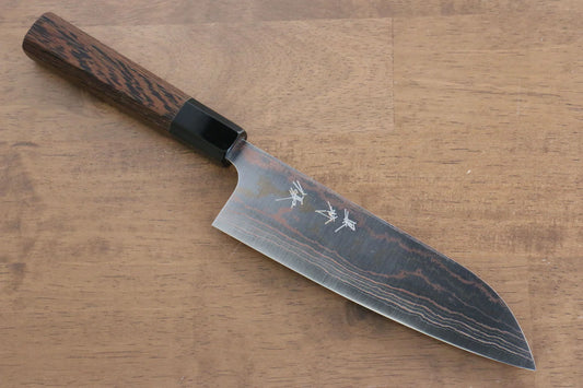 Thương hiệu Yu Kurosaki Phượng hoàng VG10 Thép Damascus có màu  Dao đa năng Santoku dao Nhật 165mm chuôi chuôi  dao gỗ Wenge