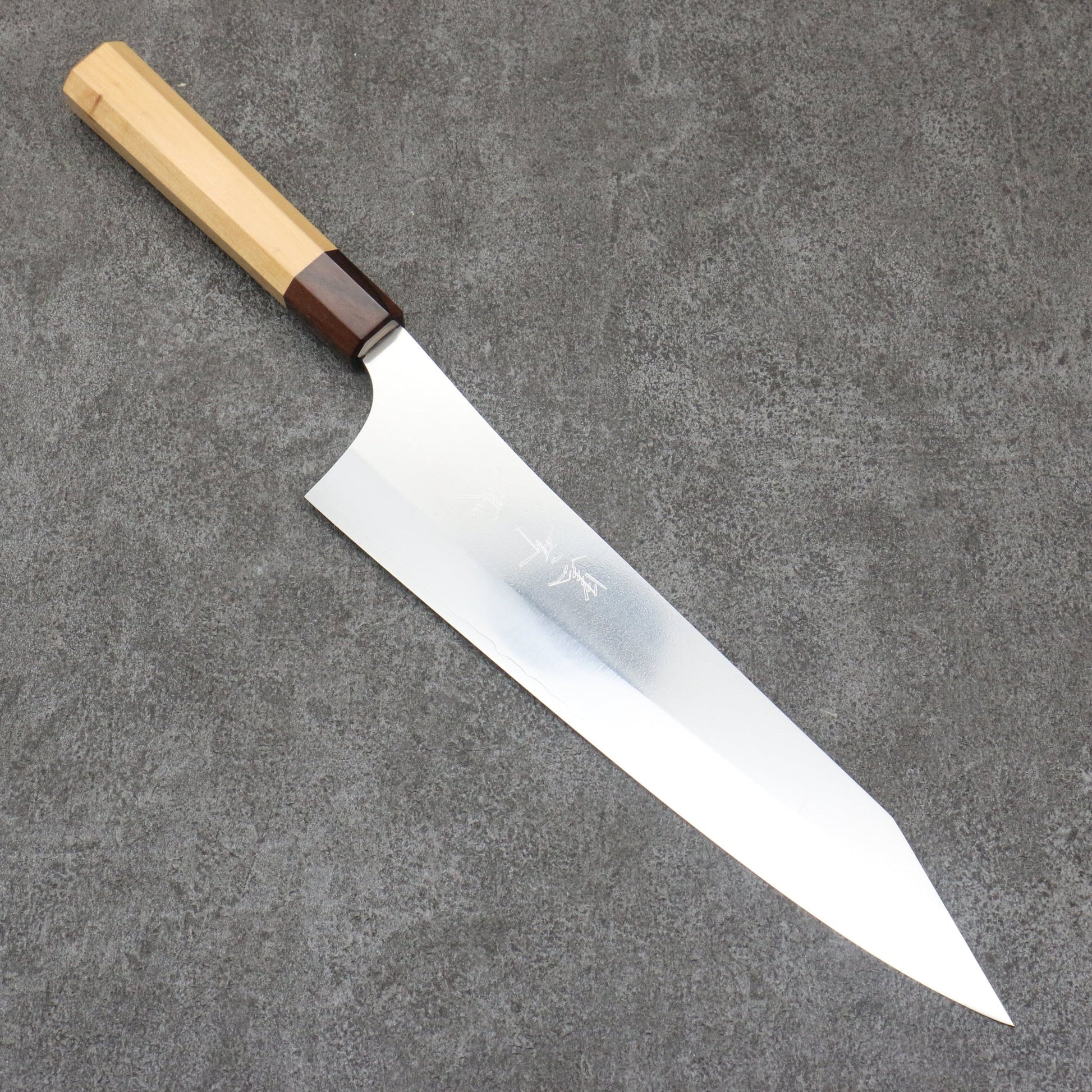 Yu Kurosaki Shingekko VG-XEOS Gyuto Knife 240MM Aomori Hiba (Muzzle: Brown) Handle 黒崎 優 新月光 VG-XEOS 牛刀包丁 240MM 青森ヒバ (口輪:茶)柄 Free ship - Thương hiệu Yu Kurosaki VG-XEOS Dao đa năng Gyuto 240mm