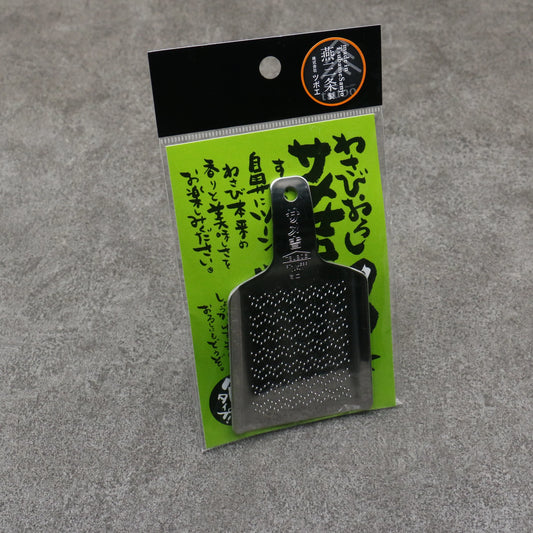 Mini Wasabi Grated Samekichi Stainless Steel MM 60MM X 100MM size S ミニ わさびおろしサメ吉 ステンレス鋼 MM 60MM X 100MM size S Free ship - Dụng cụ bào Wasabi Thép không gỉ 60mm x 100mm size S trọng lượng 53 gram