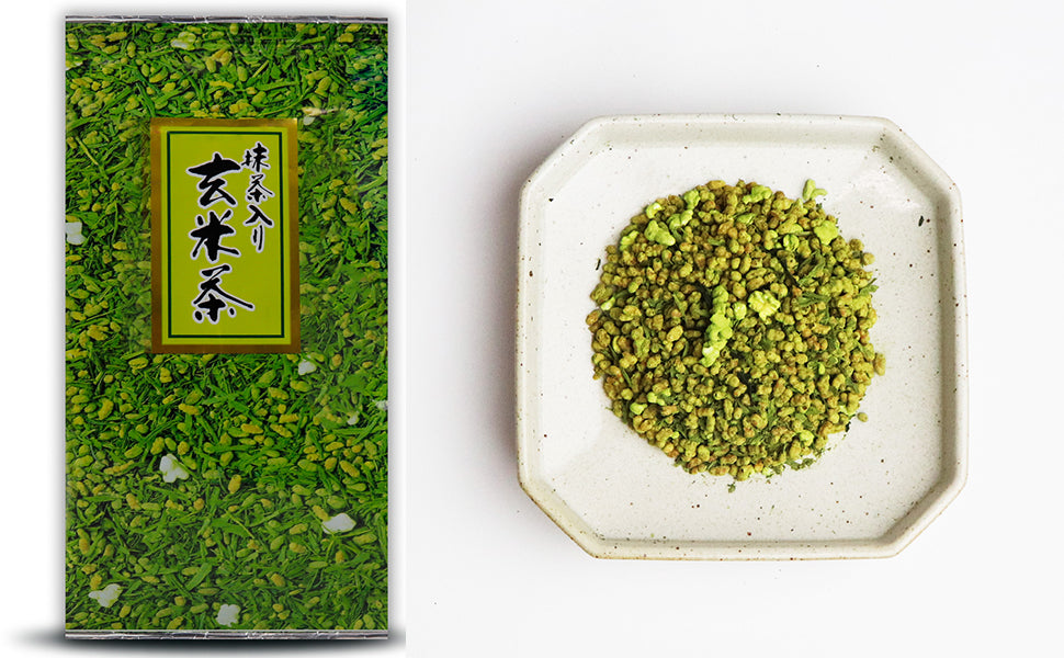 Trà gạo lứt rang Genmaicha pha với bột Matcha nguyên chất cao cấp 100 gram - Sản xuất tại Nhật Bản, Công ty Otsuka Green Tea Co.,Ltd.