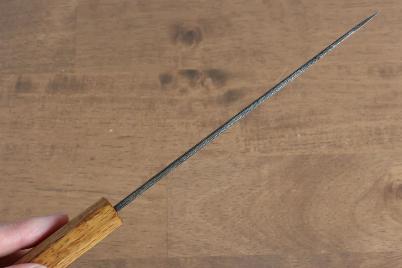 Thương hiệu Sakai Takayuki Ngọn lửa màu hồng sen Thép xanh No.2 Kurouchi Rèn thủ công Dao nhỏ Kiritsuke Petty dao Nhật 150mm chuôi dao gỗ Sồi cháy