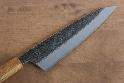 Thương hiệu Sakai Takayuki Ngọn lửa màu hồng sen Thép xanh No.2 Kurouchi Rèn thủ công Dao đa năng Gyuto dao Nhật 225mm chuôi dao gỗ Sồi cháy