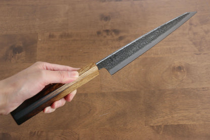 Thương hiệu Sakai Takayuki Ngọn lửa màu hồng sen Thép xanh No.2 Kurouchi Rèn thủ công Dao đa năng Gyuto dao Nhật 225mm chuôi dao gỗ Sồi cháy