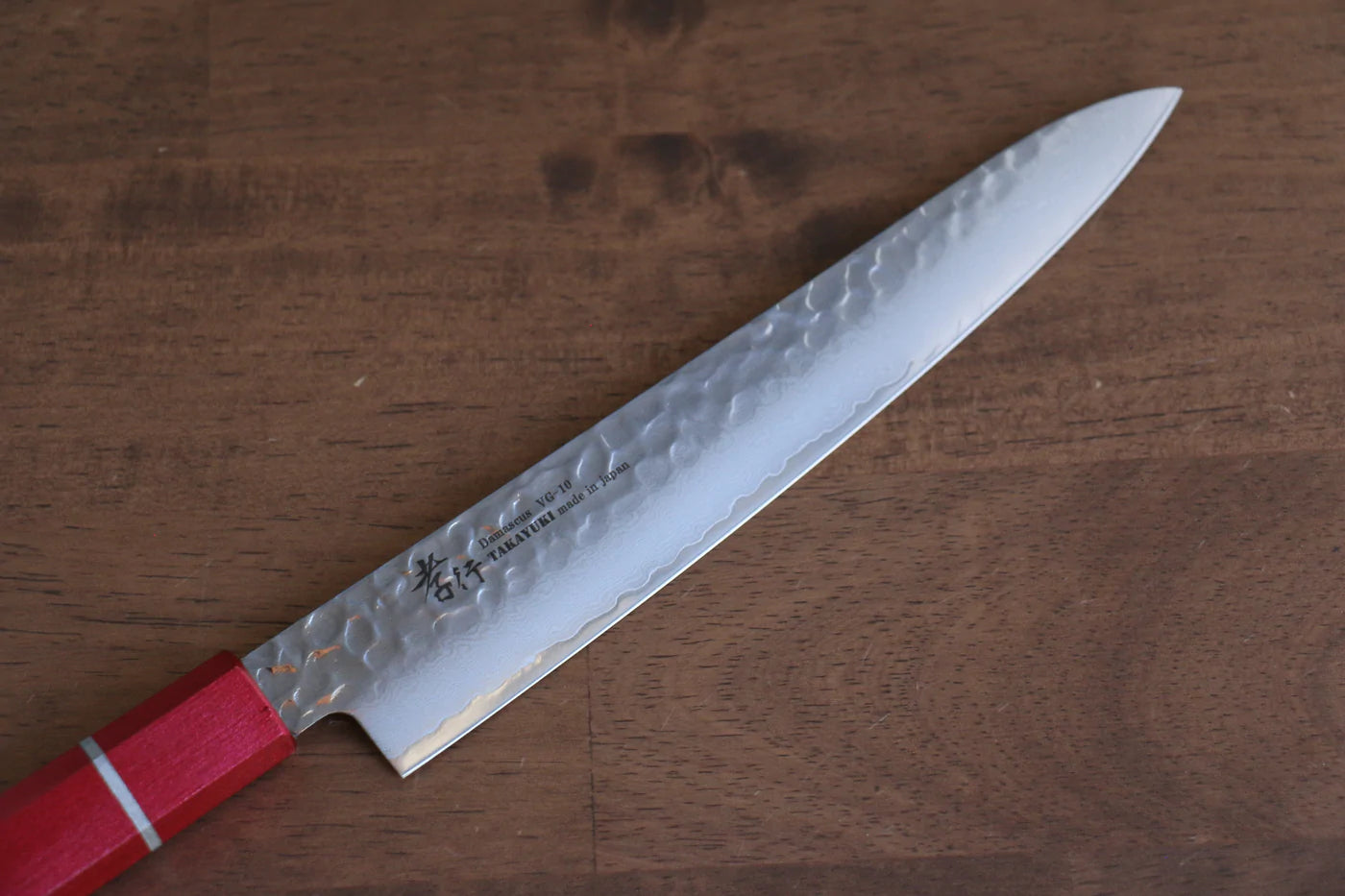 Marke Sakai Takayuki VG10 33-lagiger Damaststahl Kleines Mehrzweckmesser Kleines japanisches Messer 180 mm lackierter Eichengriff (Kouseki)
