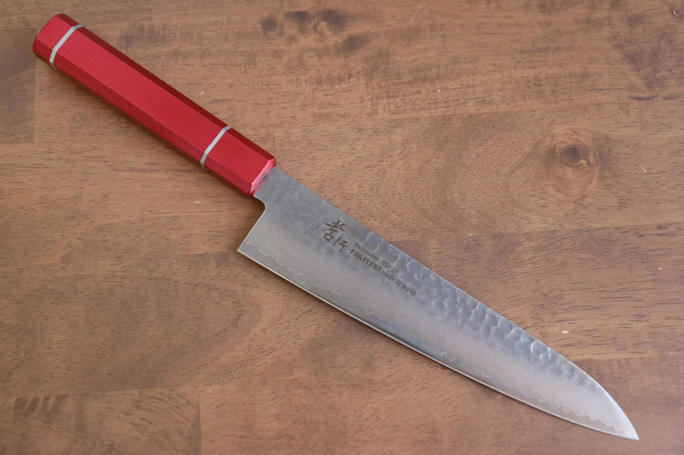 Thương hiệu Sakai Takayuki VG10 Thép Damascus 33 lớp Dao đa năng Gyuto dao Nhật 210mm chuôi dao gỗ Sồi sơn mài  (Kouseki)
