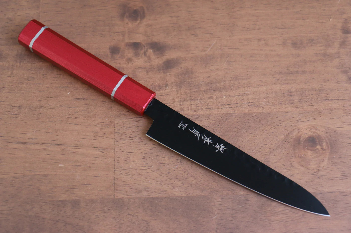 Thương hiệu Sakai Takayuki Hắc Ảnh Kurokage VG10 Rèn thủ công Mạ Teflon Dao nhỏ đa năng Petty dao Nhật 150mm chuôi dao gỗ Sồi sơn mài  (Kouseki)