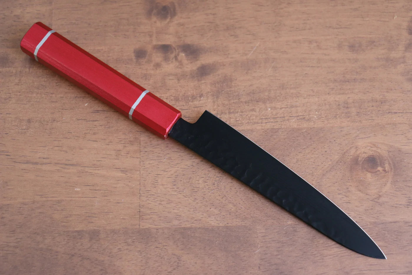Thương hiệu Sakai Takayuki Hắc Ảnh Kurokage VG10 Rèn thủ công Mạ Teflon Dao nhỏ đa năng Petty dao Nhật 150mm chuôi dao gỗ Sồi sơn mài  (Kouseki)