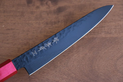 Marke Sakai Takayuki Black Shadow Kurokage VG10 Handgeschmiedetes, teflonbeschichtetes kleines Mehrzweckmesser Kleines japanisches Messer 150 mm lackierter Eichengriff (Kouseki)