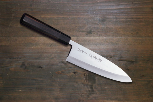 Sakai Takayuki Aoniko Japanese Chef's Deba Knife with Ebony Wood Handle - Japanny - Best Japanese Knife