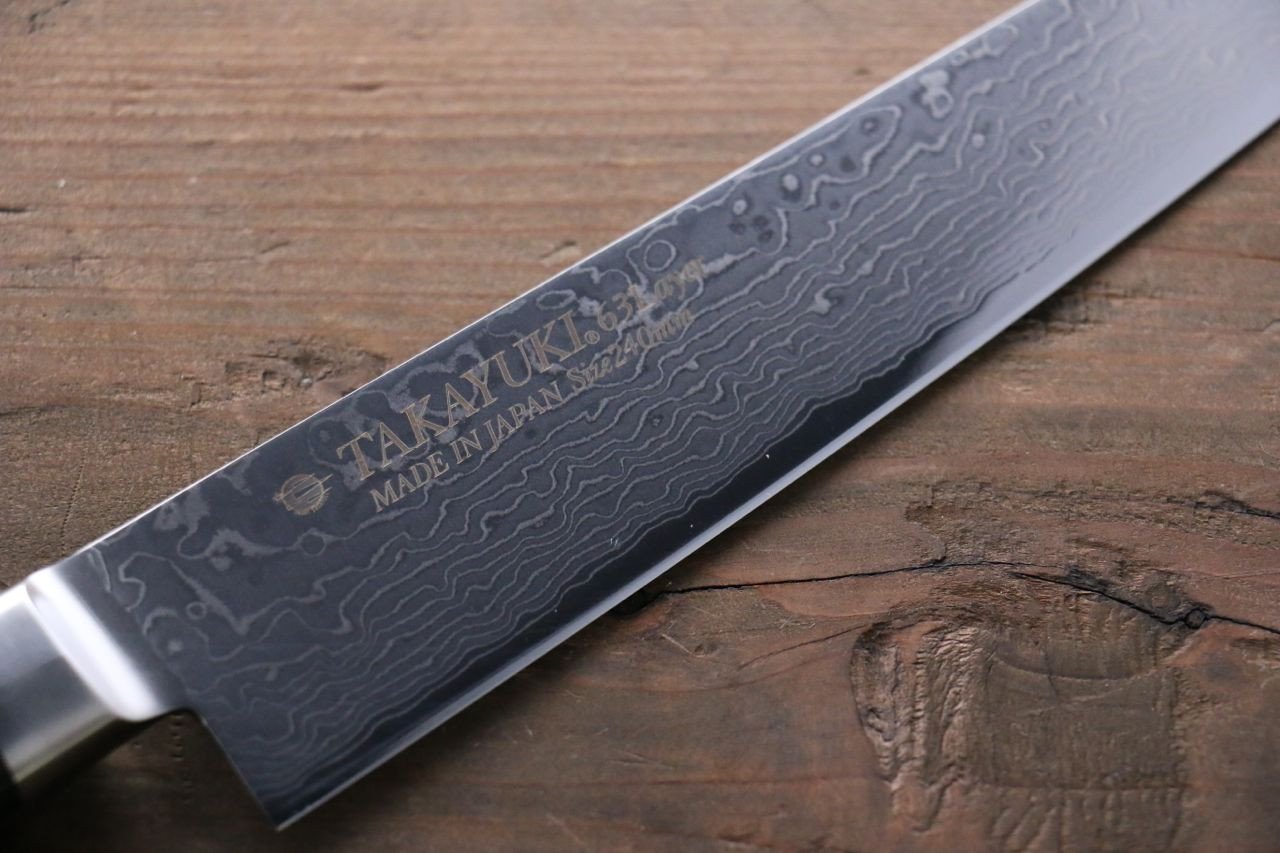 Sakai Takayuki Molybdenum Steel 63 Layer Damascus Sujihiki Slicer Japanese Chef Knife -240mm - Japanny - Best Japanese Knife