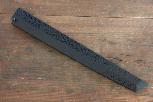 Bao dao gỗ Mộc Lan đen lì Dao thái cá chuyên dụng Takohiki (cán tròn) Chốt gỗ ép 300mm Aoki