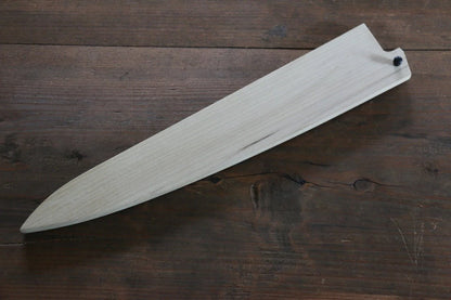 Magnolien-Holzmesserscheide Sujihiki, spezialisiertes geripptes Filtermesser Houei 240 mm gepresster Holzdübel