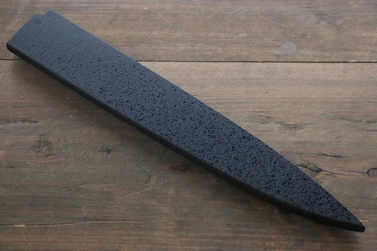 Mattschwarzes Magnolienholz-Messeretui, spezialisiertes Yanagiba-Shashimi-Fischmesser, 300 mm Sperrholzgriff, Houei