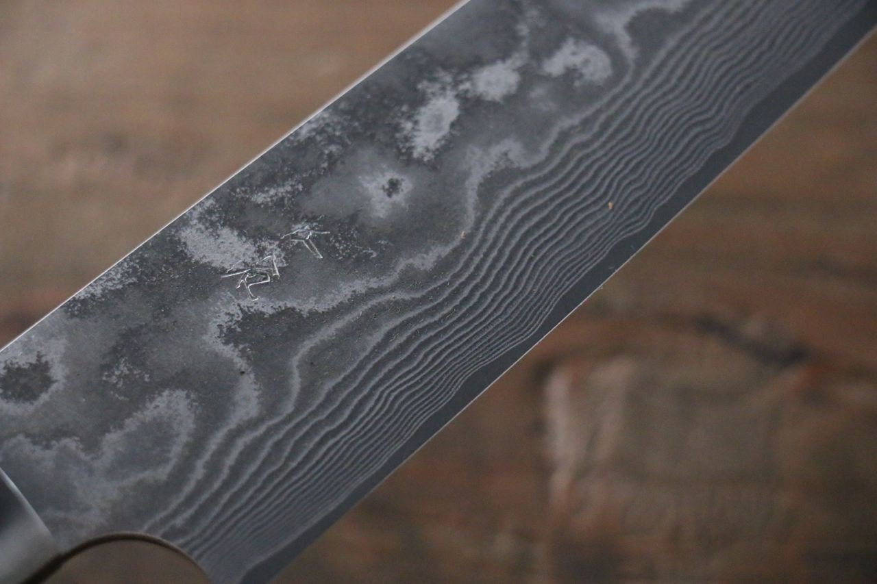 Takeshi Saji VG10 Damascus Black Finish Japanese  Gyuto Knife 210mm with Bone Handle - Japanny - Best Japanese Knife