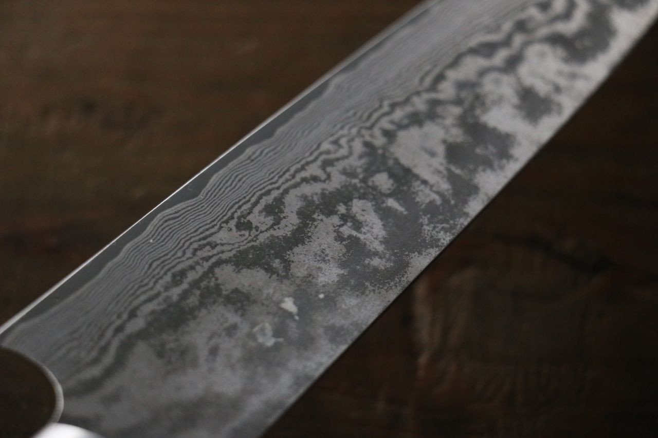 Takeshi Saji VG10 Damascus Black Finish Japanese  Gyuto Knife 210mm with Bone Handle - Japanny - Best Japanese Knife