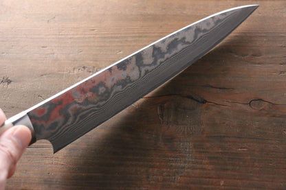 Takeshi Saji VG10 Damascus Black Finish Japanese  Gyuto Knife 210mm with Bone Handle - Japanny - Best Japanese Knife