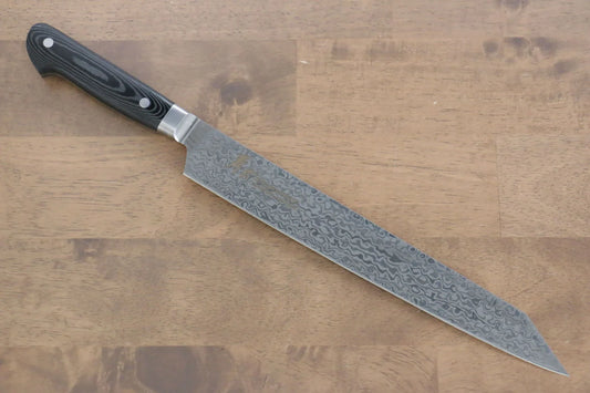 Marke Sakai Takayuki Kein Kern Damaststahl Spezialisiertes Sashimi-Fischmesser Yanagiba schwertförmige Klinge Japanisches Messer 260 mm schwarzer Micarta-Griff