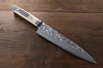 Takeshi Saji VG10 Damascus Black Finish Japanese Chef's Gyuto Knife with Bone Handle 240mm - Japanny - Best Japanese Knife