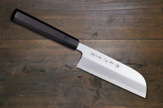 Sakai Takayuki Aoniko Japanese Chef's Kamagata-Usuba Knife with Ebony Wood Handle - Japanny - Best Japanese Knife