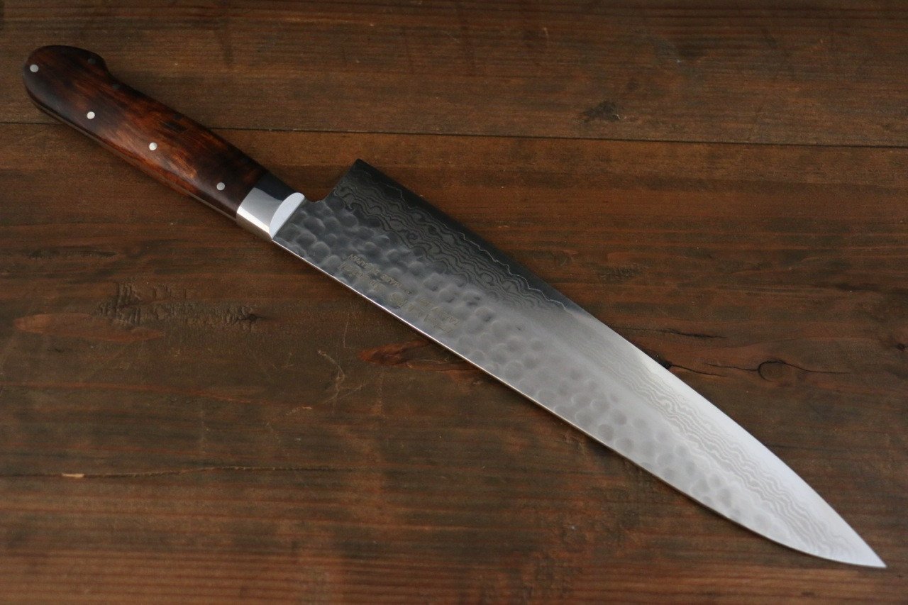 Sakai Takayuki 17 Layer Damascus VG10 Steel Gyuto with Desert Iron Wood Handle (Chef's Knife)-Gyuto 240mm - Japanny - Best Japanese Knife