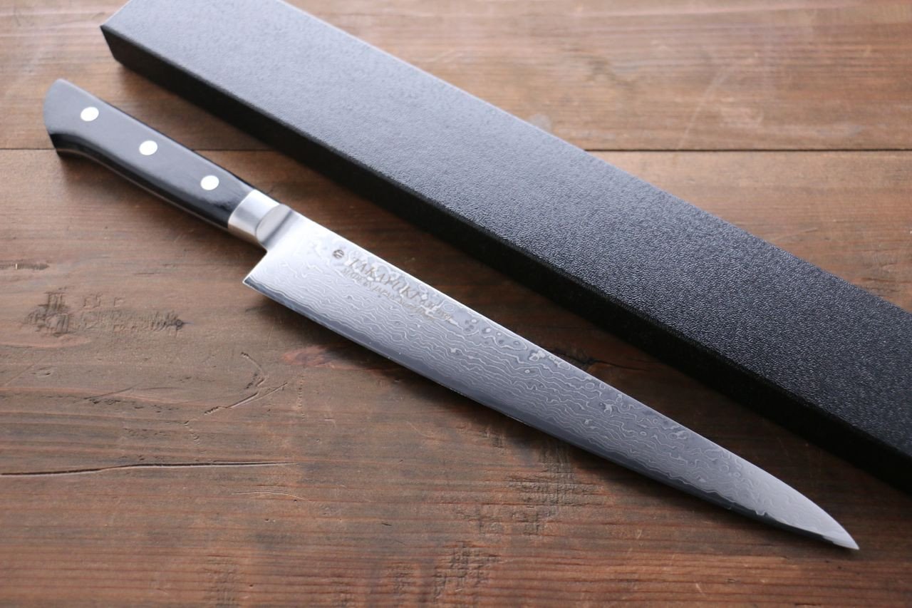 Sakai Takayuki Molybdenum Steel 63 Layer Damascus Sujihiki Slicer Japanese Chef Knife -270mm - Japanny - Best Japanese Knife