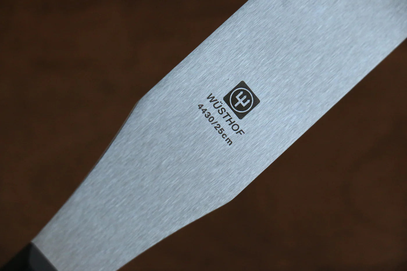 Japanisches Palettenmesser der Marke WUSTHOF aus Edelstahl, 250 mm, schwarzer Kunststoff-Messergriff 