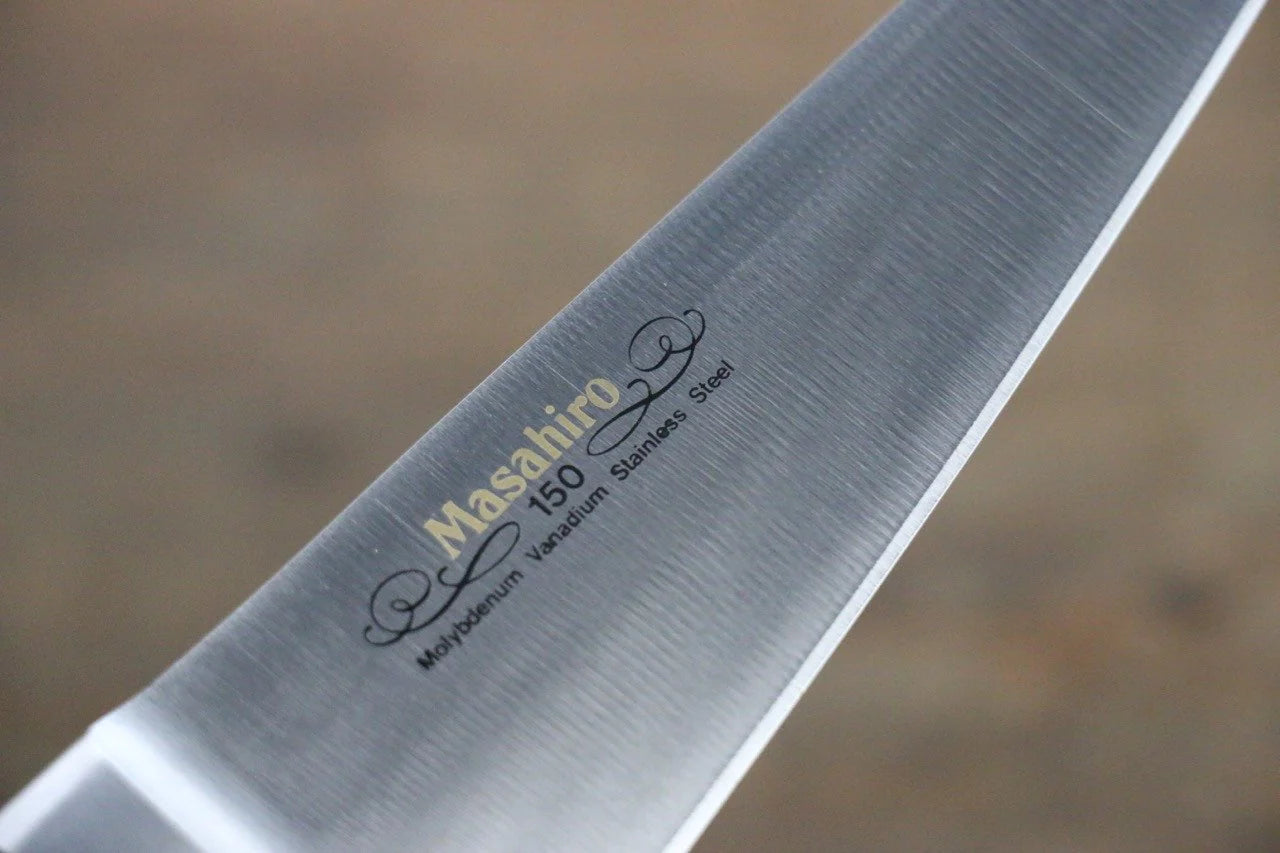 Marke Masahiro: Molybdänstahl (MOL). Spezialisiertes Ausbeinmesser, japanisches Honesuki-Messer, 150 mm