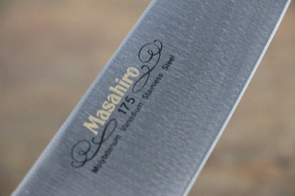 Santoku-Mehrzweckmesser der Marke Masahiro, Molybdänstahl (MOL), japanisches Messer, 175 mm 