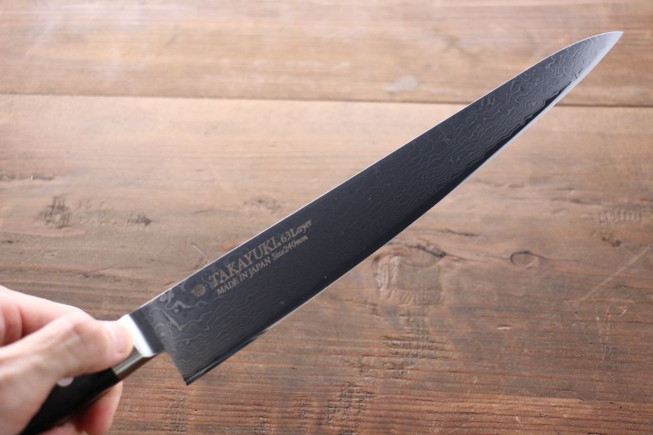Sakai Takayuki Molybdenum Steel 63 Layer Damascus Sujihiki Slicer Japanese Chef Knife -270mm - Japanny - Best Japanese Knife