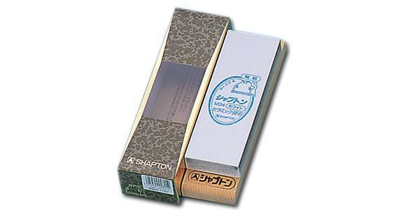 Spezialisierter Messerschleifstein der Marke Shapton Ceramic, mit befestigtem Sockel, Körnung Nr. 120, Gewicht 1300 Gramm