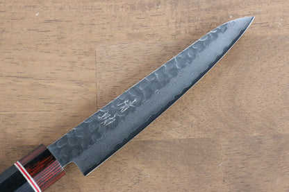 Thương hiệu Seisuke VG10 Thép Damascus Dao nhỏ đa năng Petty dao Nhật 150mm chuôi dao gỗ Pakka đen