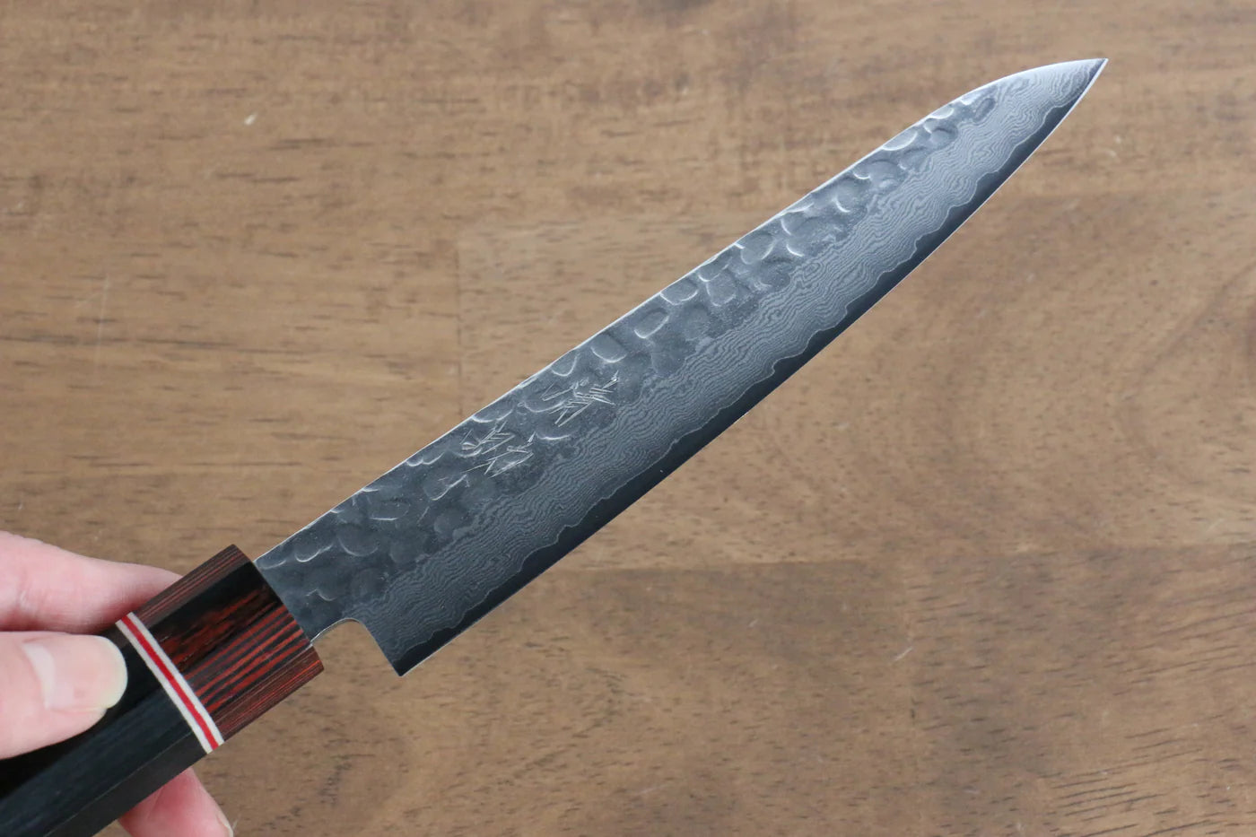 Thương hiệu Seisuke VG10 Thép Damascus Dao nhỏ đa năng Petty dao Nhật 150mm chuôi dao gỗ Pakka đen