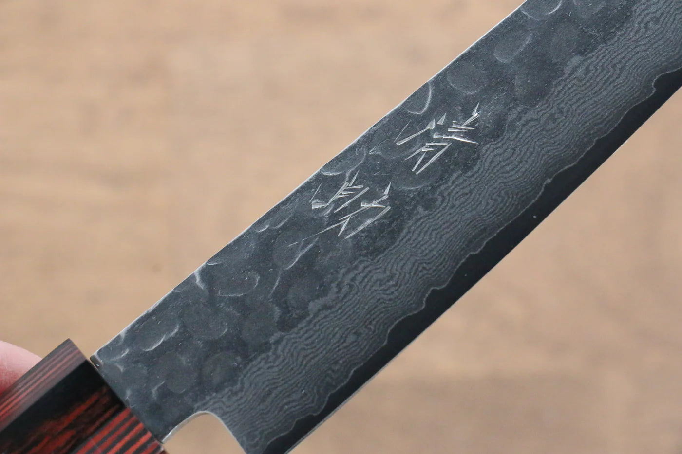 Thương hiệu Seisuke VG10 Thép Damascus Dao nhỏ đa năng Petty dao Nhật 150mm chuôi dao gỗ Pakka đen