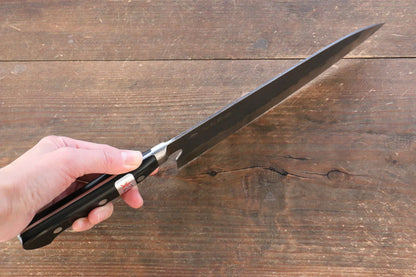 Marke Fujiwara Teruyasu Blue Super Steel Handgeschmiedetes Gyuto-Mehrzweckmesser, spezialisiertes japanisches Messer, 210 mm, schwarzer Pakka-Holzgriff 