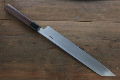 Thương hiệu Hideo Kitaoka Thép xanh No.2 Thép Damascus Dao thái cá sashimi chuyên dụng Yanagiba dao Nhật 210mm chuôi dao gỗ Đàn Hương