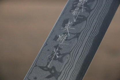 Thương hiệu Hideo Kitaoka Thép xanh No.2 Thép Damascus Dao thái cá sashimi chuyên dụng Yanagiba dao Nhật 240mm chuôi dao gỗ Đàn Hương