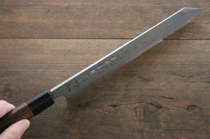 Marke Hideo Kitaoka Blauer Stahl Nr. 2 Damaststahl Spezialisiertes Sashimi-Fischmesser Yanagiba Japanisches Messer 240 mm Sandelholzgriff