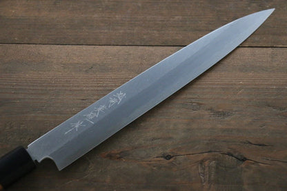 Thương hiệu Hideo Kitaoka Thép xanh No.2 Thép Damascus Dao thái cá shashimi chuyên dụng Yanagiba dao Nhật 240mm chuôi dao gỗ Đàn Hương