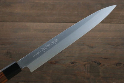 Thương hiệu Hideo Kitaoka Thép xanh No.2 Thép Damascus Dao thái cá shashimi chuyên dụng Yanagiba dao Nhật 240mm chuôi dao gỗ Đàn Hương